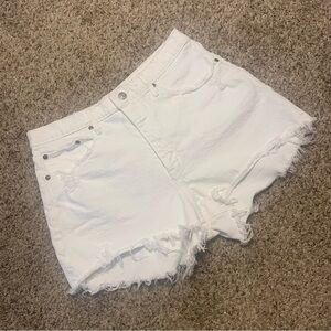 Abercrombie & Fitch White Denim Shorts
